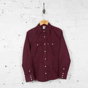 Vintage Women's Carhartt Shirt - Burgundy - M
