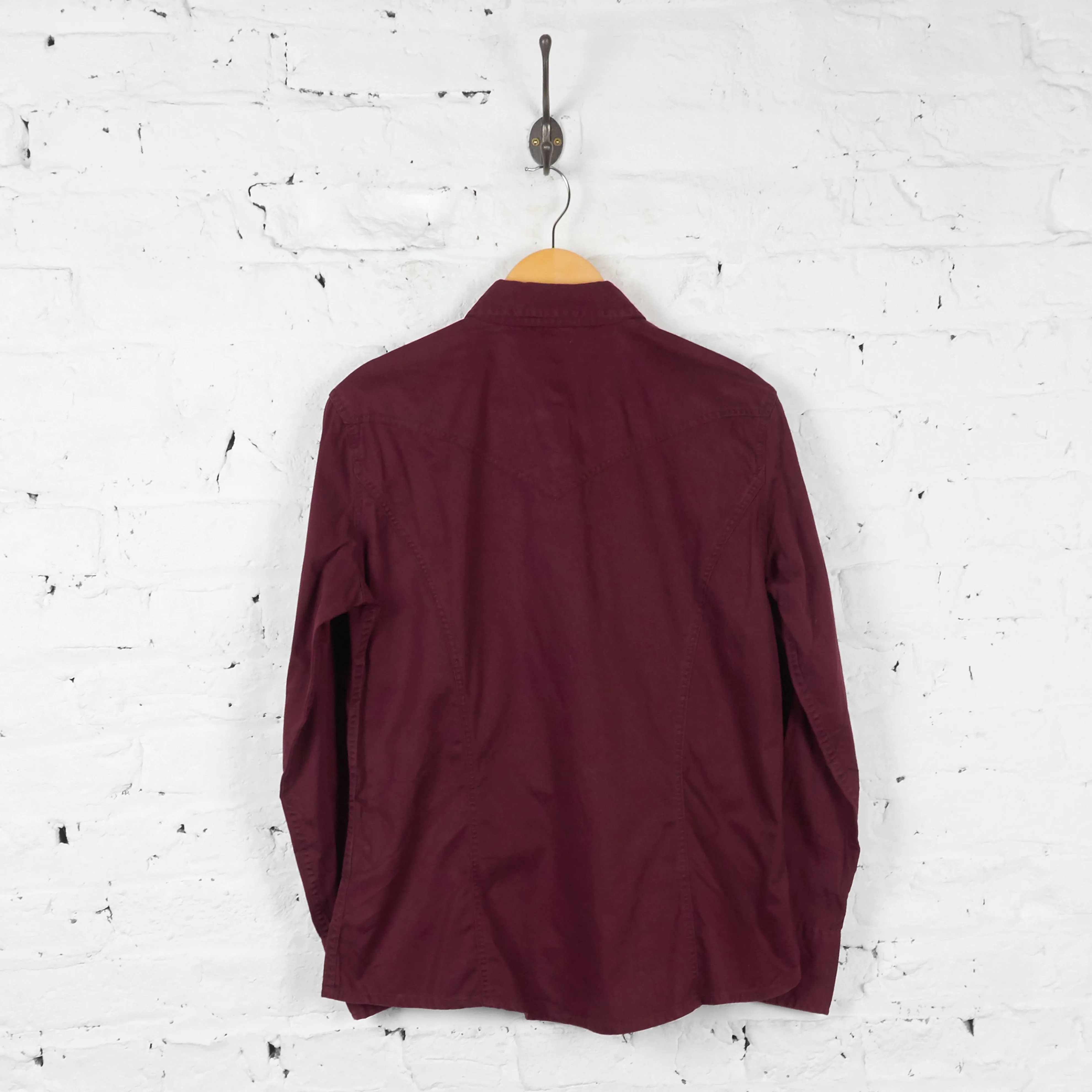 Vintage Women's Carhartt Shirt - Burgundy - M