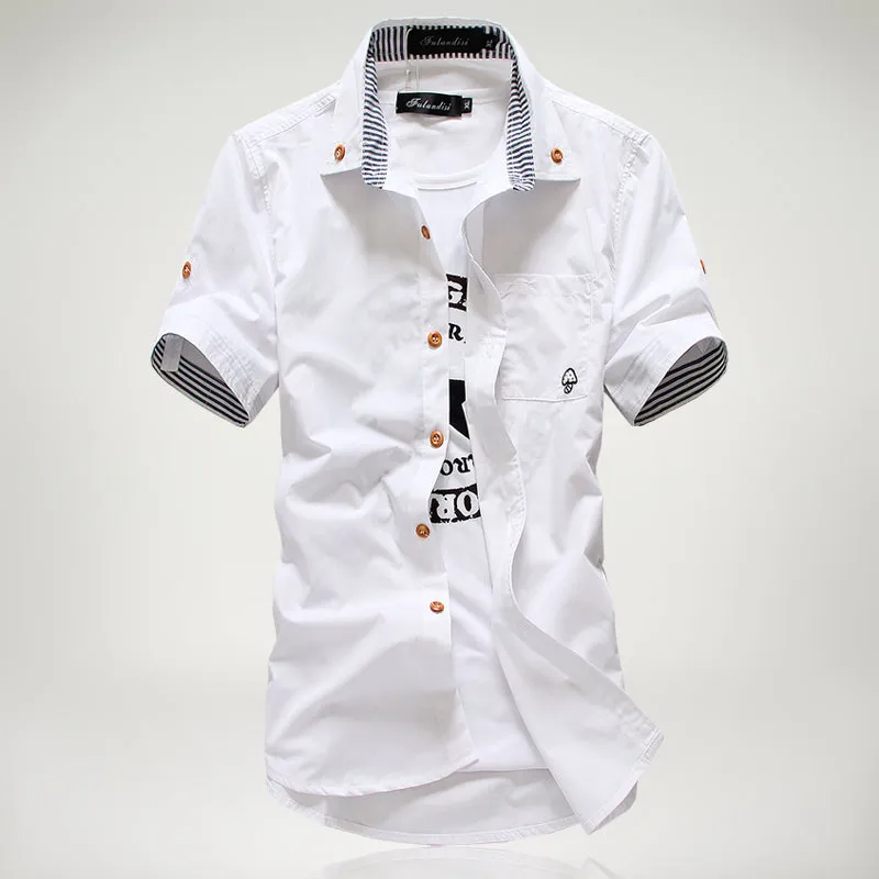 West Louis™ Embroidery Short Sleeve Color Shirts