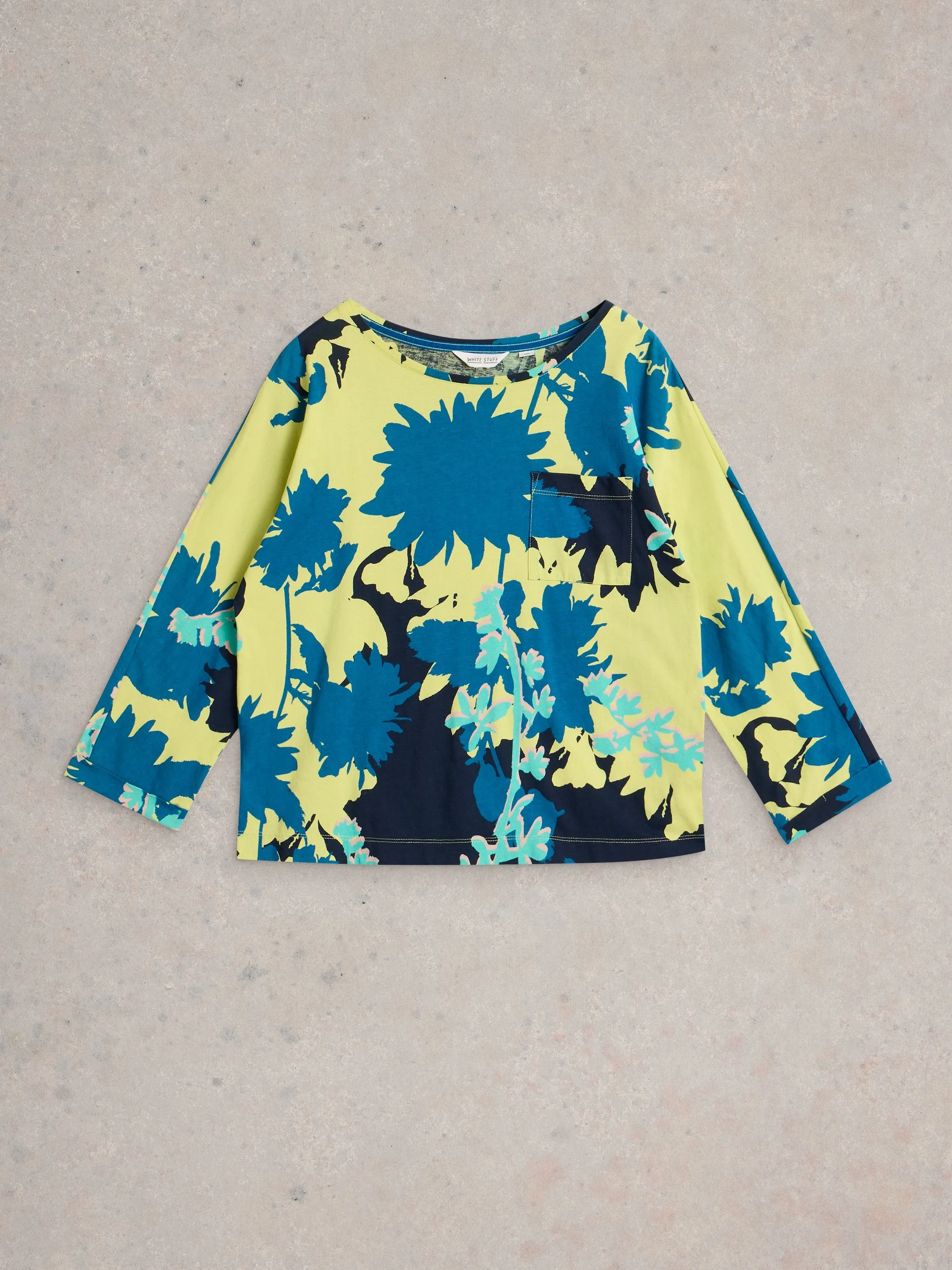 White Stuff UK Demi Dolman Yellow Print