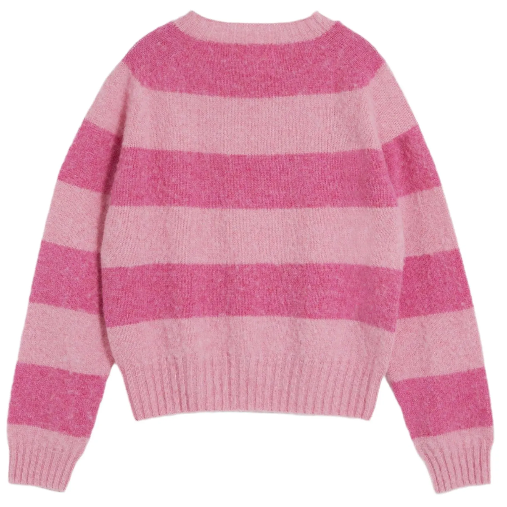 YMC Jets Stripe Crew Knit Pink Stripe