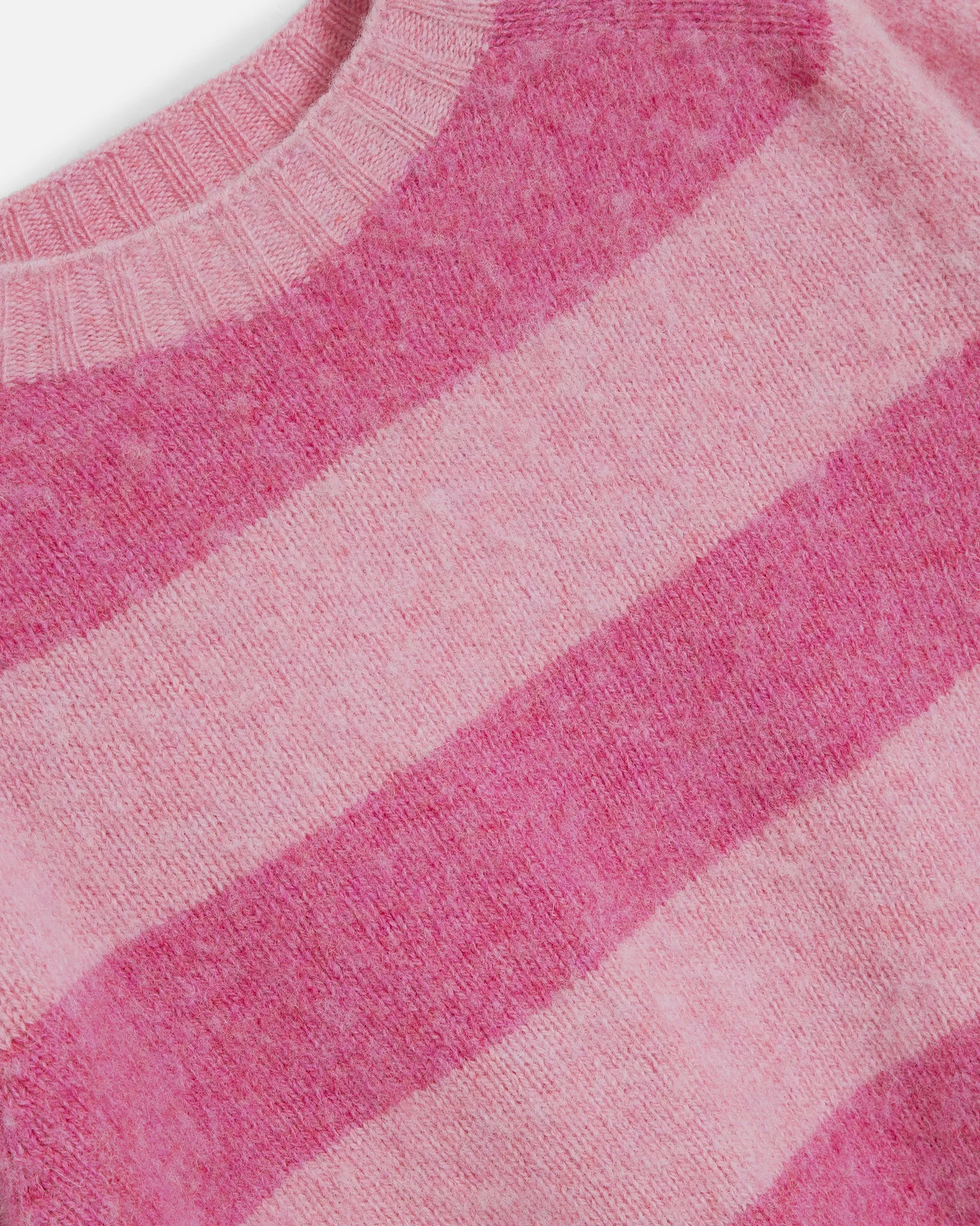 YMC Jets Stripe Crew Knit Pink Stripe