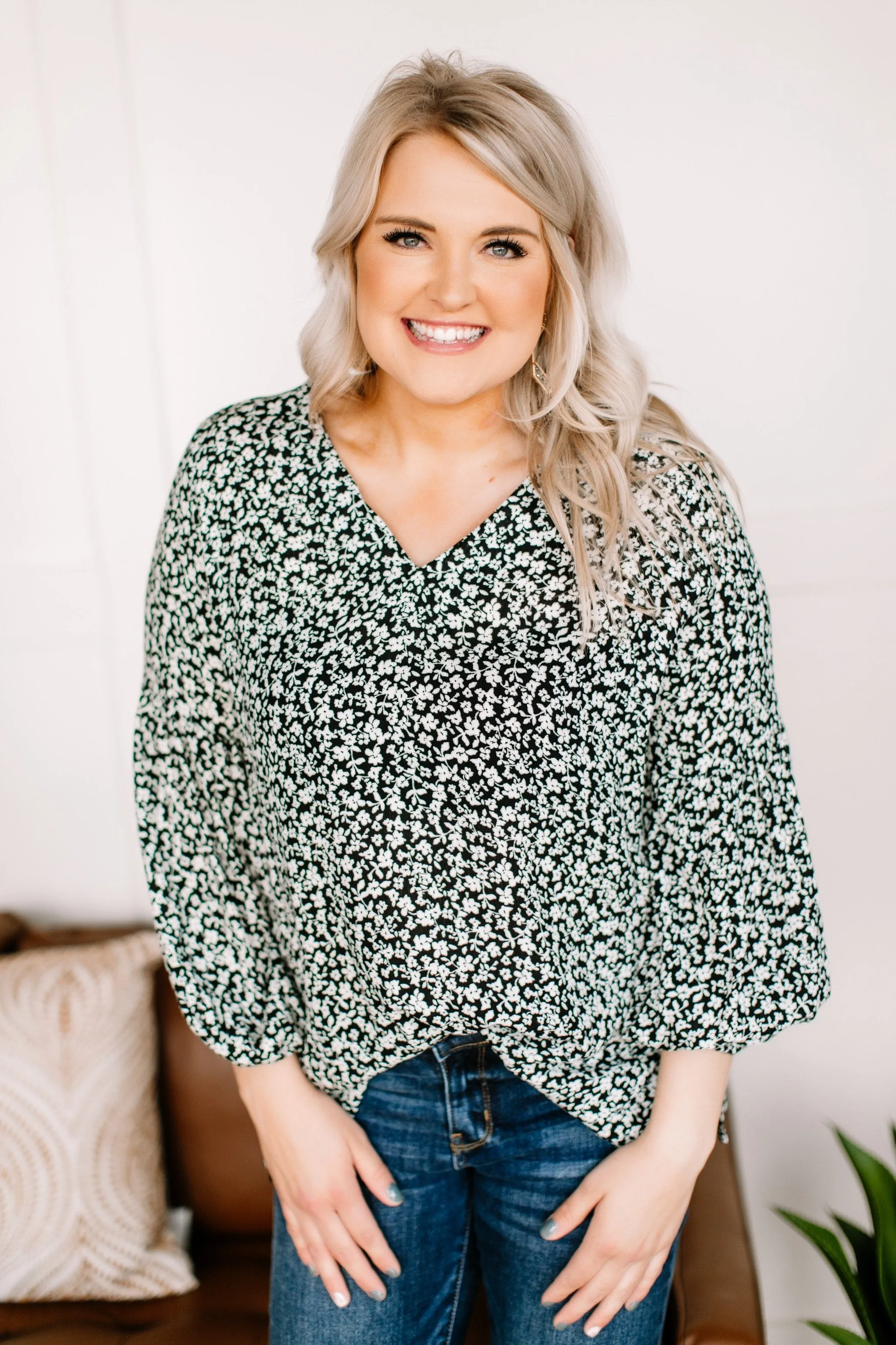 Your One And Only Black & Ivory Floral Blouse