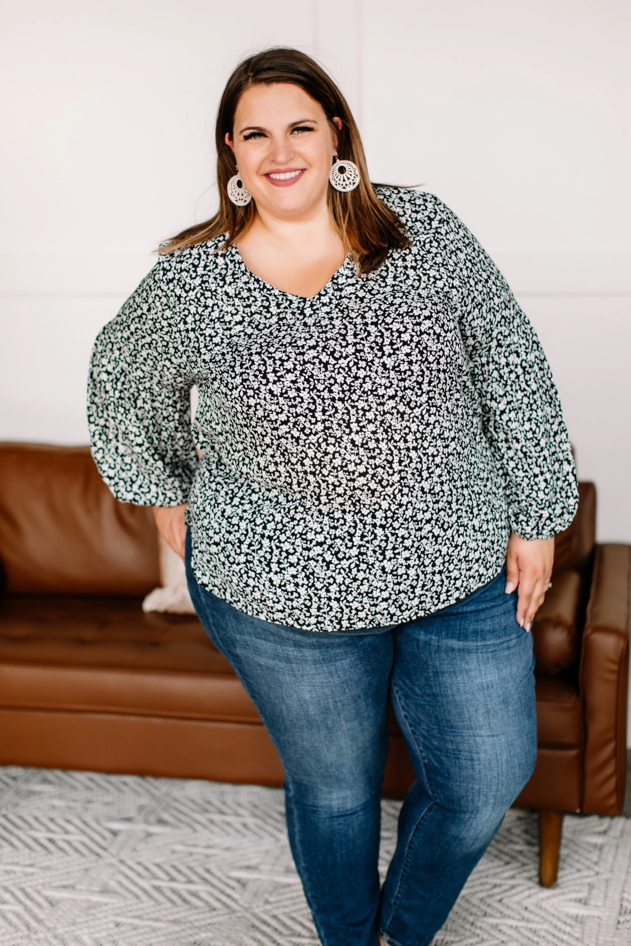 Your One And Only Black & Ivory Floral Blouse